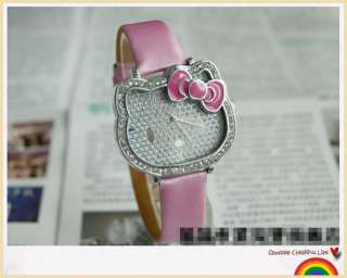   Fashion HelloKitty Girl Lady Child Crystal Quartz Watch Wristwatch A17