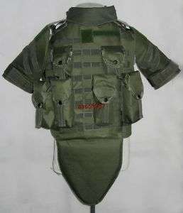 New Molle Vest With 7 Pouches OD Green Size Medium  