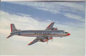 AMERICAN AIRLINES, DC 7 AIRLINER, AIRPLANE POSTCARD  