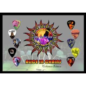  Alice in Chains Premium Celluloid Guitar Picks Display 