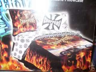 WEST COAST CHOPPERS TWIN SHEETS SET~NEW~FLAMING HOT  