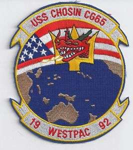 USS Chosin CG 65 1992 WESTPAC Navy Patch  
