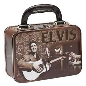   Elvis Presley Rectangular Tin Tote Lunch Box *SALE*