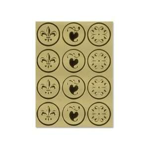  Geographics Embossed Gold Foil Seals