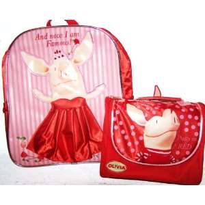   Olivia the Pig Pretty in Red backpack & lunchbox set Toys & Games