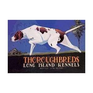  Thoroughbreds   Long Island Kennels 12x18 Giclee on canvas 