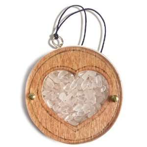 Magic Unique Gemstone and Wooden Amulet Love Talisman Heart Car Hanger