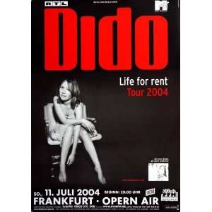 Dido   Live For Rent 2004   CONCERT   POSTER from GERMANY 