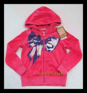 JUICY COUTURE Clothing Clothes Kids Girls 4 Haphazard Hoodie Velour 