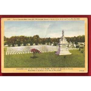  Vintage Postcard Grandview Cemetery Unknown Victims From 