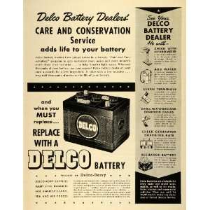 1942 Ad Delco Remy Battery United Motors Service World War II Conserve 