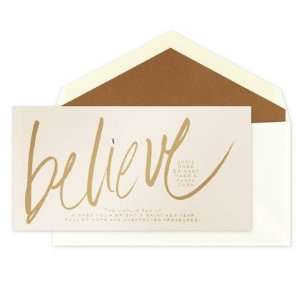  Believe Greeting with Crystal Holiday Cards by 