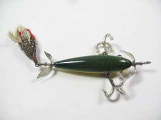 VINTAGE H.J. FROST NEW YORK SENATE WOODEN MINNOW FISHING LURE IN BOX 