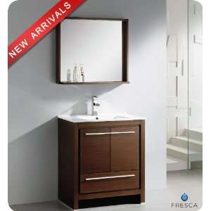  Fresca Allier 30 Wenge Brown Modern Bathroom Vanity w 