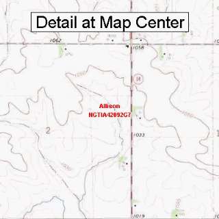   Quadrangle Map   Allison, Iowa (Folded/Waterproof)