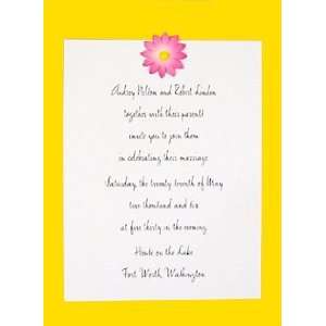   Kit Yellow with Embossed Pink Flower