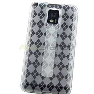 For LG T Mobile G2X Privacy Film+4 TPU Skin Case Cover  
