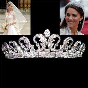   Kate & William Royal Swarovski Crystal Wedding Hair Crown Tiara  