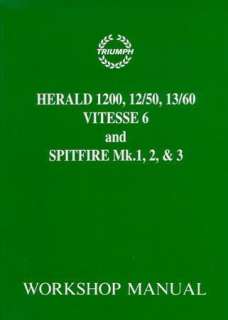 Triumph HERALD 1200, 1250, VITESSE & SPITFIRE MANUAL  