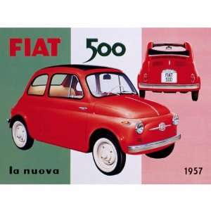  Fiat 500 European Car Sign
