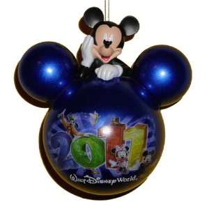  Disney World 2011 Mickey Mouse Ears Christmas Ornament 
