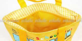 School Bus Lunch Box Bento Bag Handbag Yellow EAFAZJ  