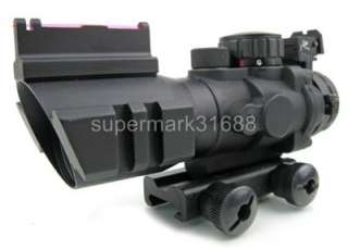 Tactical 4X32 R&G&B Illuminated Scope W/FiberOptic Sight AU  