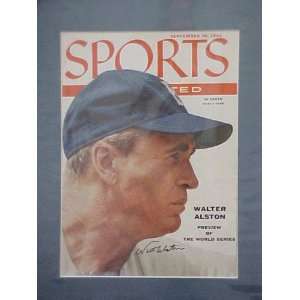 Walt Alston Autographed September 26, 1955 Sports Illustrated Magazine 