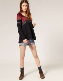 NWT Free People Red Tahoe Slopes Nordic Hoodie Sweater XS & M   Retail 