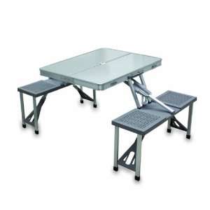  Portable Folding Table with Aluminum Frame Patio, Lawn 