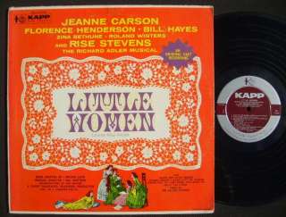 LITTLE WOMEN Jeanne Carson 1958 CBS TV KAPP Cast LP Ex  
