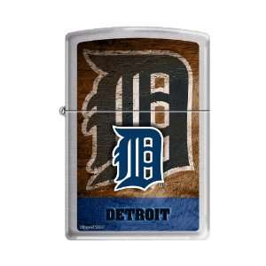 Zippo Lighter MLB Detroit Tigers Brushed Chrome