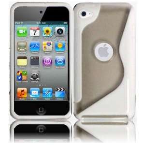  White S Shape TPU+PC Case Cover for Apple Ipod Touch 4 4th 