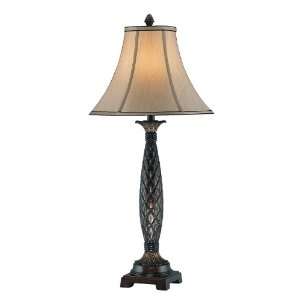 Lite Source C41126 Keagan Table Lamp, Aged Bronze with Beige Fabric 