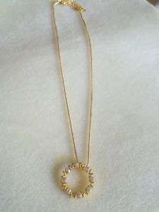 Adjustable Goldtone Necklace with MOM Pendant Tarnished  