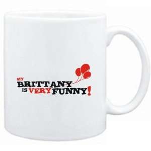   Mug White  MY Brittany IS EVRY FUNNY  Dogs
