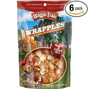 Waggin Train Wrapples Dog Treats, Apple and Chicken, 3.5 Ounce 