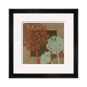  Floral Silhouette In Brown Framed Giclee Print