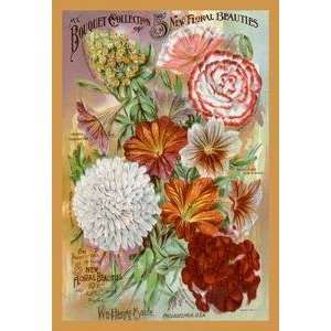  Vintage Art My Bouquet Collection of Five New Floral 