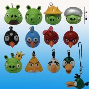  Angry Birds Cell Phone Charm Set of 12 