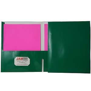  Two Pocket Green Glossy Presentation Folder (9 1/2 X 11 1 
