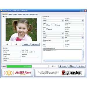 Amber Alert Digit Child ID Kit   Up to 5 Kids