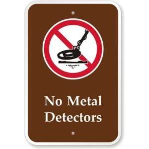  No Metal Detectors (with Graphic) Engineer Grade Sign, 18 