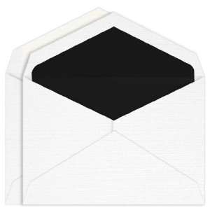  Double Wedding Envelopes   Jumbo Linen Arctic White Black 