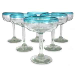  Margarita glasses, Aquamarine (set of 6)