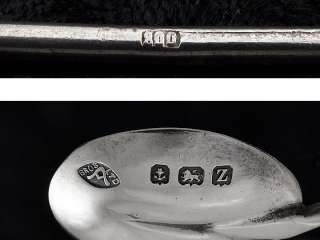   Sterling & 800 Silver Coffee Bean Spoons English Adie Brothers  