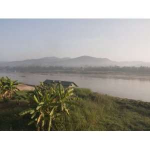 Mekong River, Looking across to Laos on Other Bank, Golden Triangle 