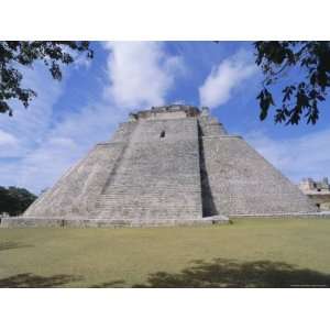  Magicians Pyramid at Mayan Site of Uxmal, Yucatan, Mexico 