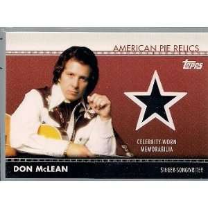  2011 TOPPS AMERICAN PIE DON MCLEAN COSTUME RELIC 