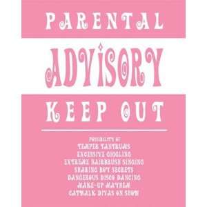  Parental Advisory   (girly) HIGH QUALITY MUSEUM WRAP 